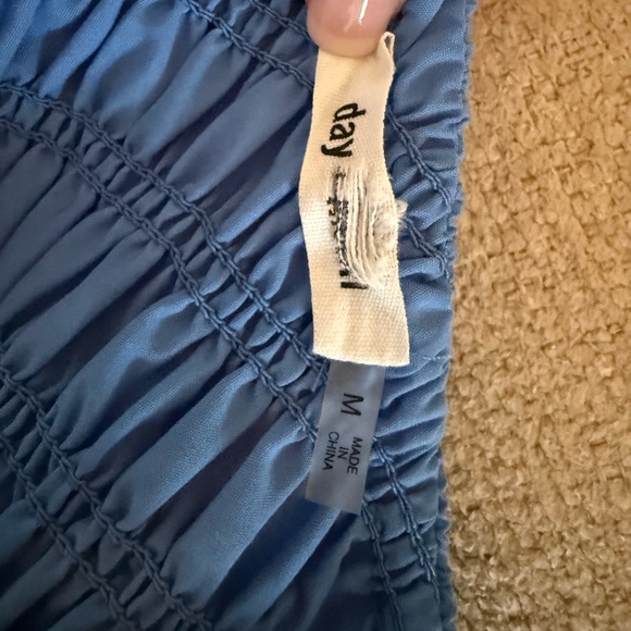 One-Shoulder Ruffled Blue Mini Dress - Picture 3 of 3